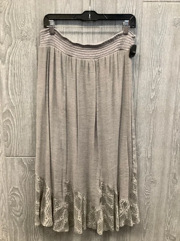 Affordable Chic Skirt Maxi By Apt 9 In Grey, Size: 16