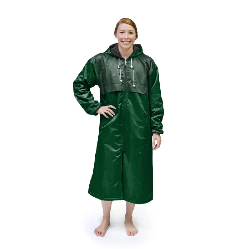 Luxurious Comfort Dark Green Solid Swim Parka