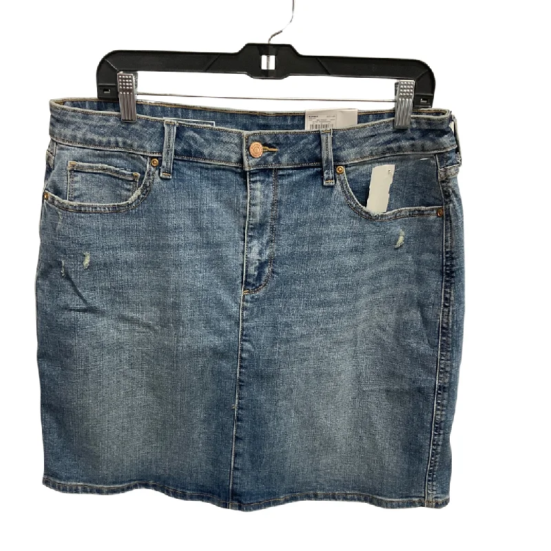 Versatile Wear Skirt Midi By Sonoma In Blue Denim, Size: 14