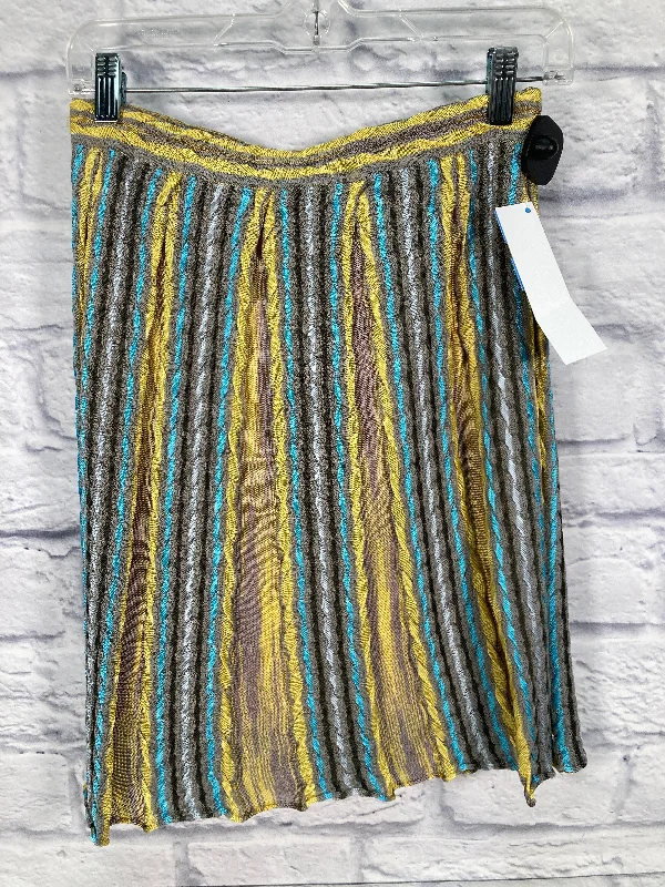 Relaxed Outfits Skirt Designer By Missoni In Grey & Yellow, Size: 4