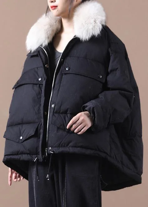 Relaxed Wardrobe women black warm winter coat plus size parka faux fur collar drawstring Elegant coats Relaxed Wardrobe women black warm winter coat plus size parka faux fur collar drawstring Elegant coats