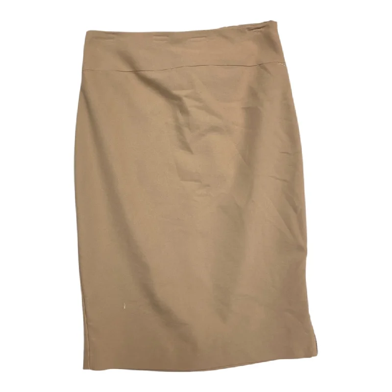 Cozy Vibes Skirt Midi By Express In Tan, Size: M