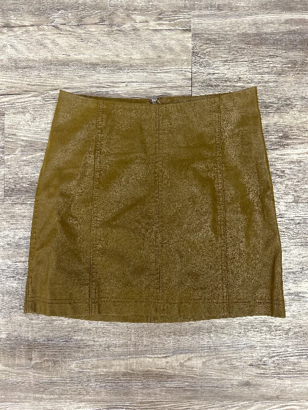 Stylish Wear Skirt Mini & Short By Free People In Green, Size: 6