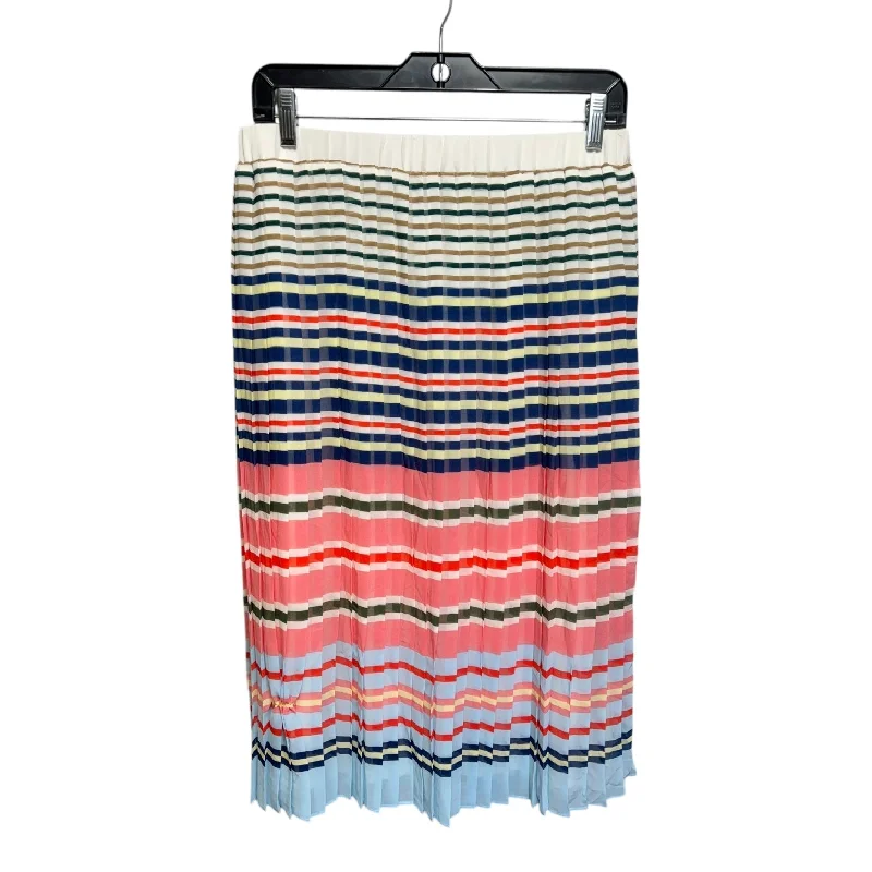 Fashion Comfort Skirt Midi By Banana Republic In Striped Pattern, Size: S