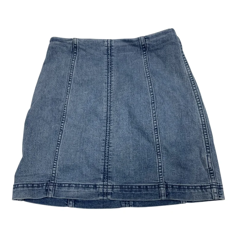 Comfy Tops Skirt Mini & Short By Free People In Blue Denim, Size: 4