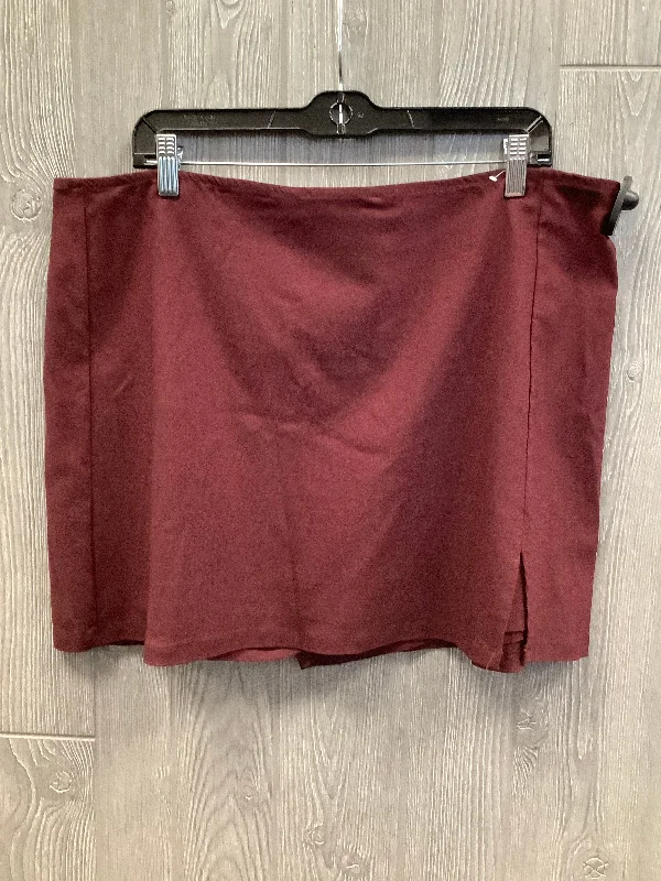 Bold Style Skirt Midi By Wild Fable In Purple, Size: 18