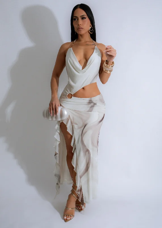 Relaxed Outfits Ember Glow Midi Dress Nude