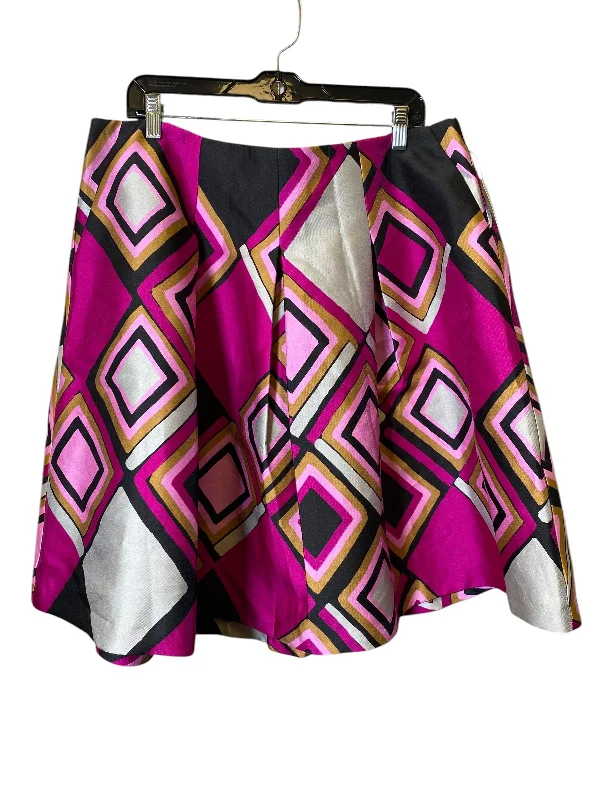 Laidback Style Skirt Midi By Lane Bryant In Pink & Purple, Size: 18