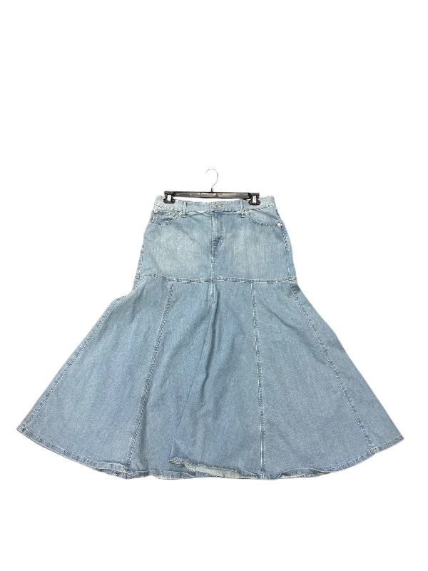 Chic Outfits Skirt Midi By Torrid In Blue Denim, Size: 12