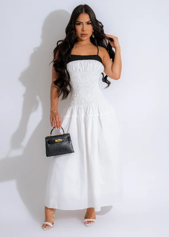 Personalized Printing Design Everything's Midi Dress White
