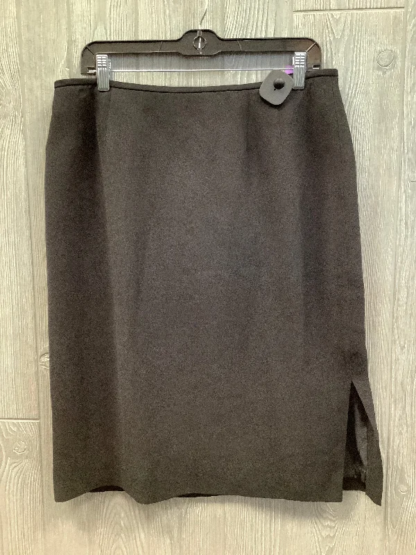 Relaxed Fashion Skirt Midi By Kasper In Black, Size: 14