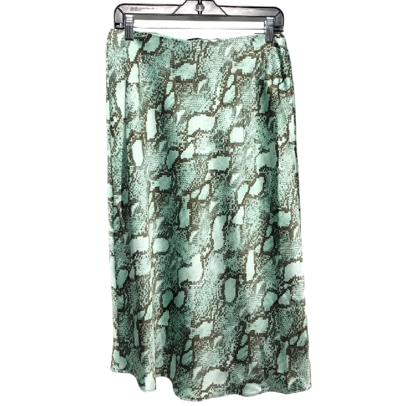 Luxurious Comfort Skirt Midi By Lauren By Ralph Lauren In Brown & Green, Size: 6
