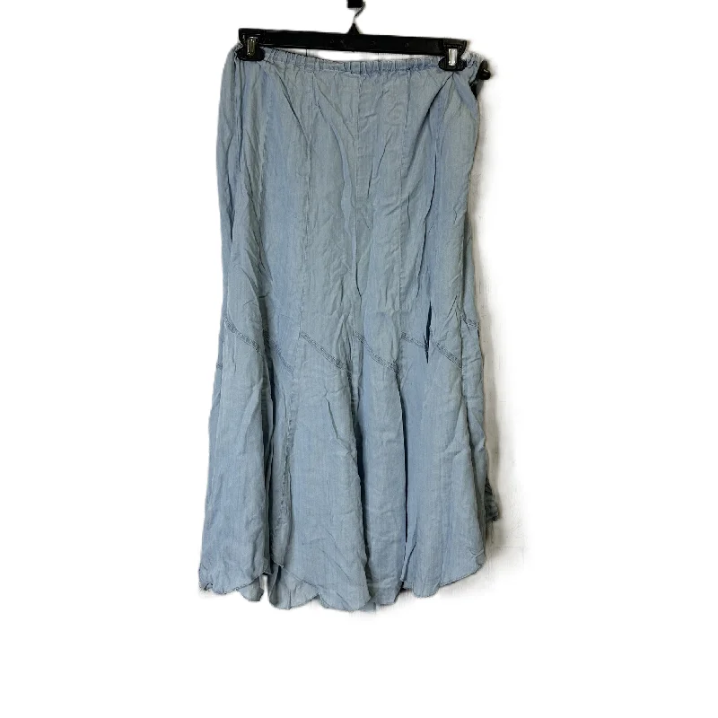 Daily Comfort Skirt Midi By Philosophy In Blue Denim, Size: L