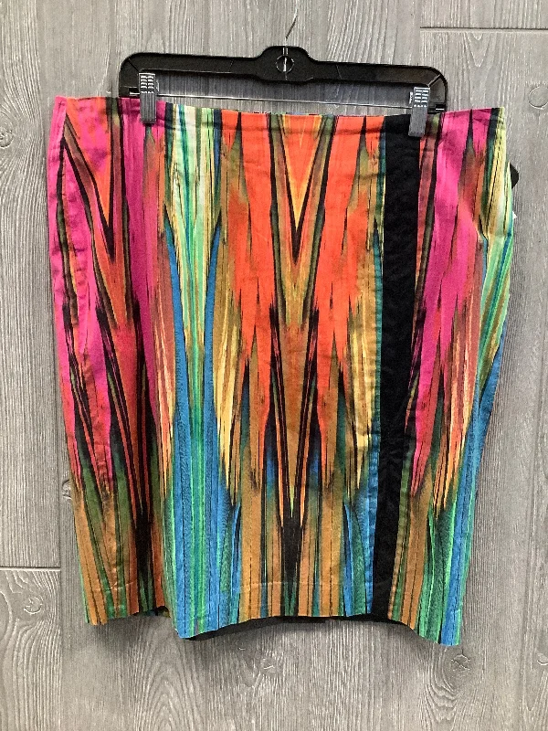 Unique Styles Skirt Midi By Worthington In Multi-colored, Size: 18