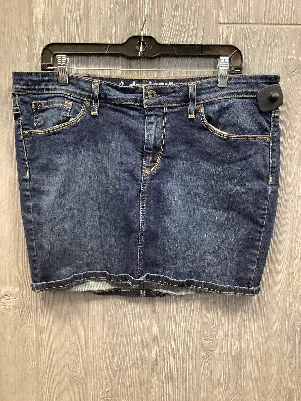 Cozy Vibes Skirt Midi By Denizen By Levis In Blue Denim, Size: 16