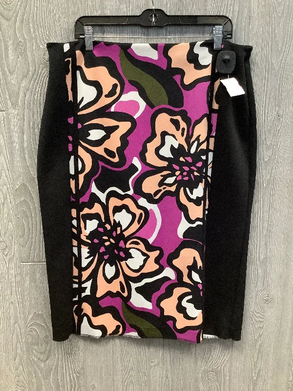 Everyday Outfits Skirt Midi By Worthington In Black & Purple, Size: 14