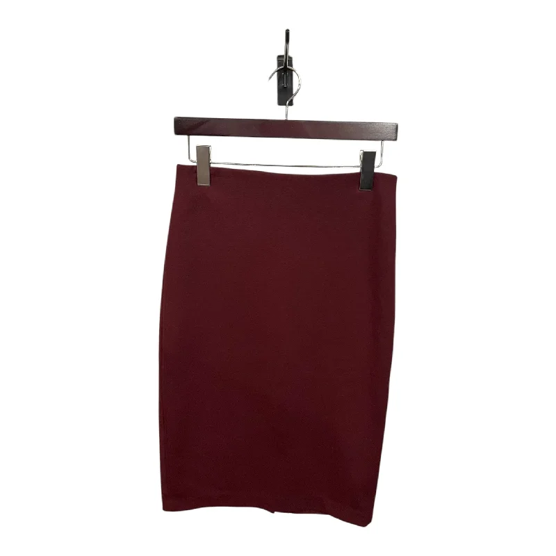 Sporty Look Skirt Midi By Philosophy In Maroon, Size: Xs