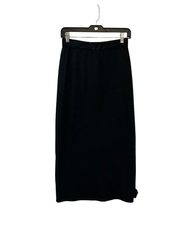 Elegant Comfort Skirt Maxi By St. John In Black, Size: S