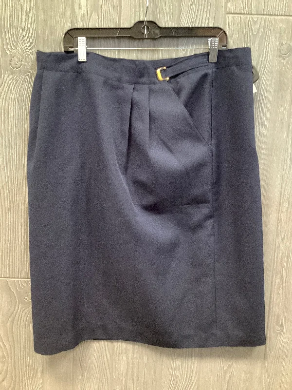 Fashion Layers Skirt Midi By Liz Baker In Navy, Size: 18w