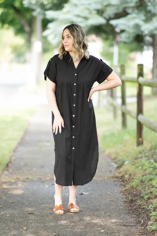 Easy Wardrobe The Katie T-shirt Dress in Black (FINAL SALE)