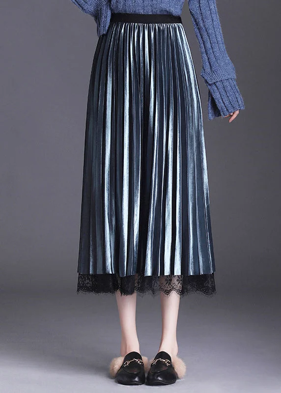Fashionable Fit Fashion Blue Tulle Patchwork A Line Fall Wear on both sides Skirt