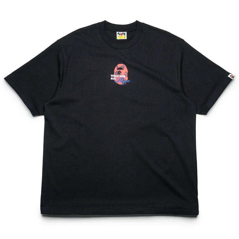 Cozy Wear A Bathing Ape Floral Solid Camo Medium Ape Head Tee - Black
