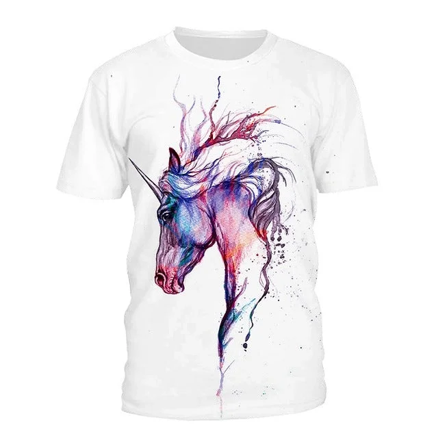 Cozy Comfort Women T Shirt Animal Horse 3D Printed T-Shirt