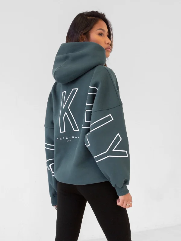 Relaxed Outfits Outline Isabel Oversized Hoodie - Teal Green