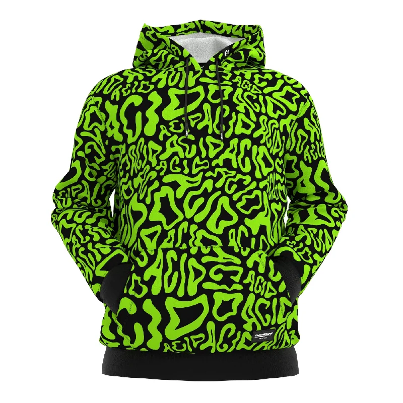 Soft Texture Green Acid Hoodie