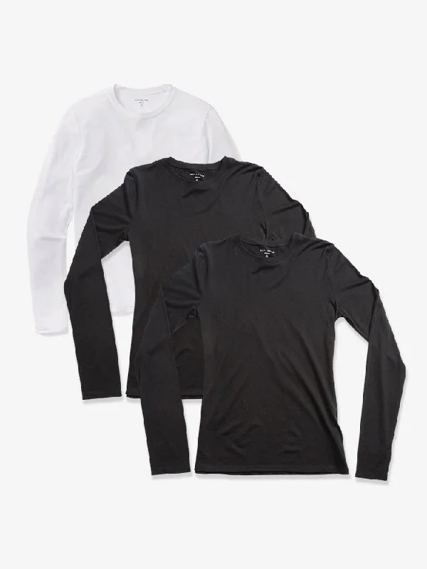 Functional Outfits Long Sleeve Crew Tee Marcy 3-Pack