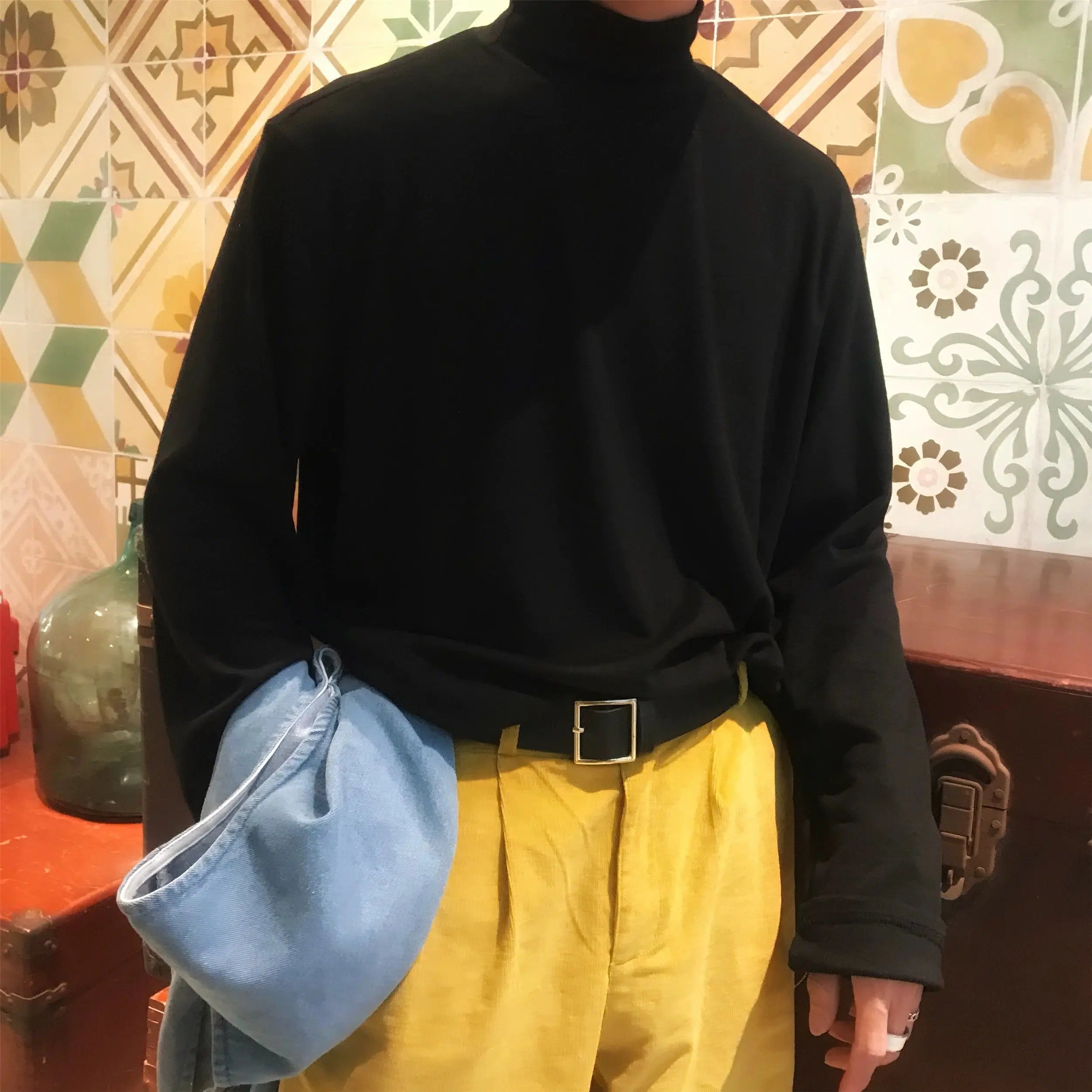 Simple Style Casual Long Sleeve Turtleneck Sweater