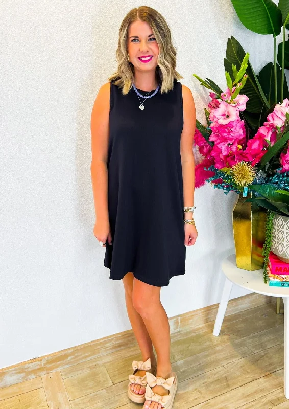 Soft Texture Time To Go Mini Dress - Midnight