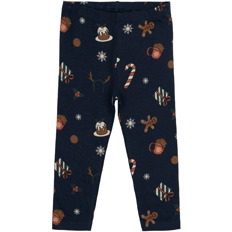 Personalized Art Style THE NEW Siblings Navy Blazer AOP Holiday Leggings