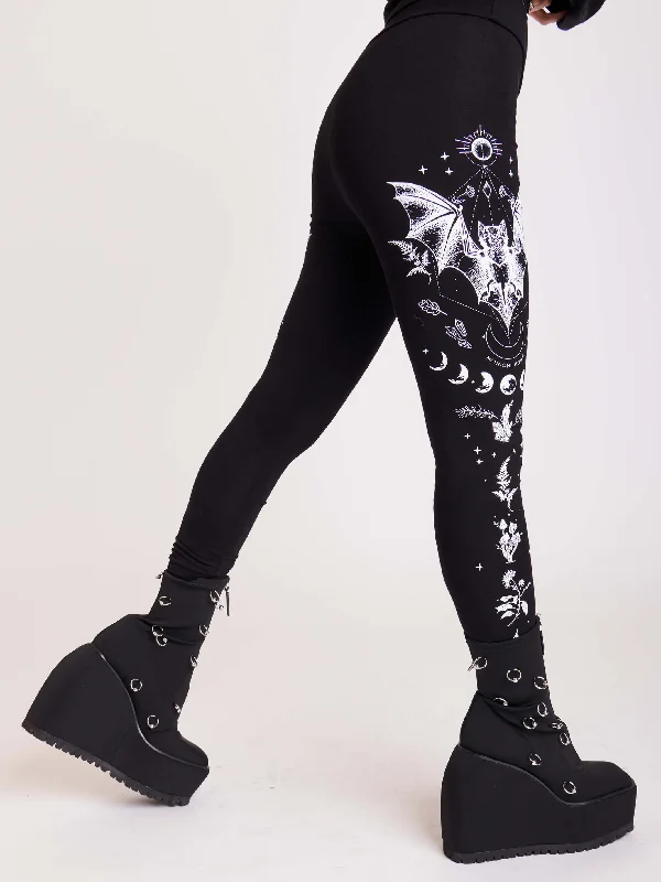 Everyday Outfits Bat Moon Phase Legging