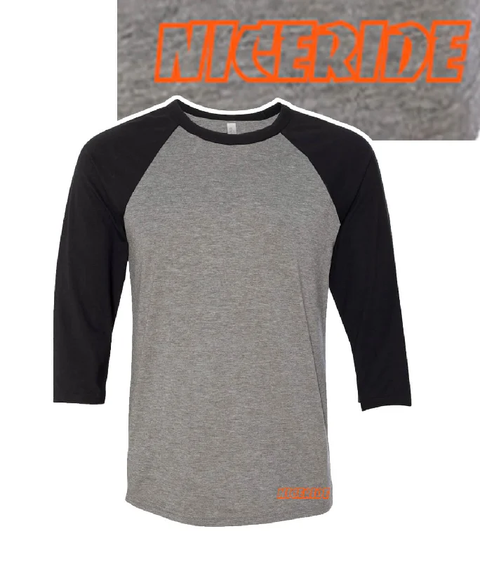 Cozy Daywear The Finch - Women's Gray & Black Bella + Canvas Women's 3/4 Sleeve T-Shirt