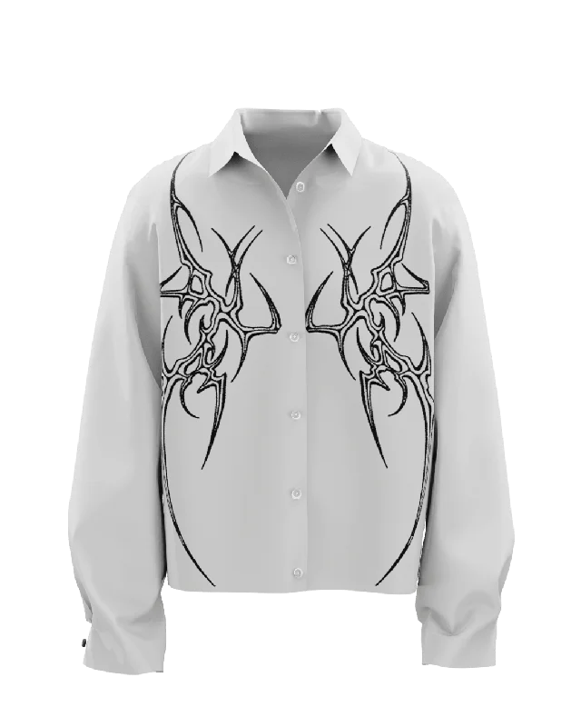Personalized Art Style Cyber Boxy White Oversized Shirt