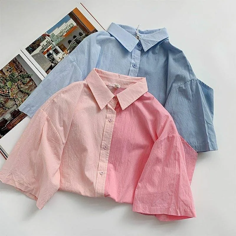 Easy Fashion Caderil Half and Half Shirt