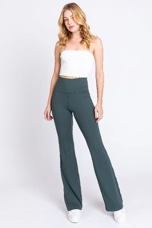 Functional Fashion Forest Green Flared Leggings