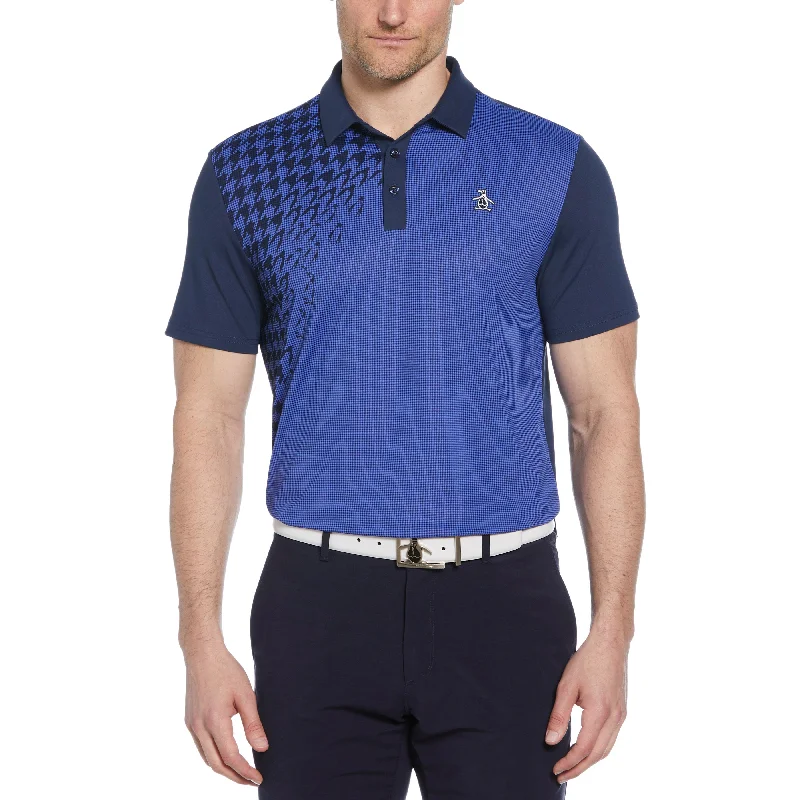 Comfort Wardrobe Asymmetrical Pete Gingham Color Block Polo
