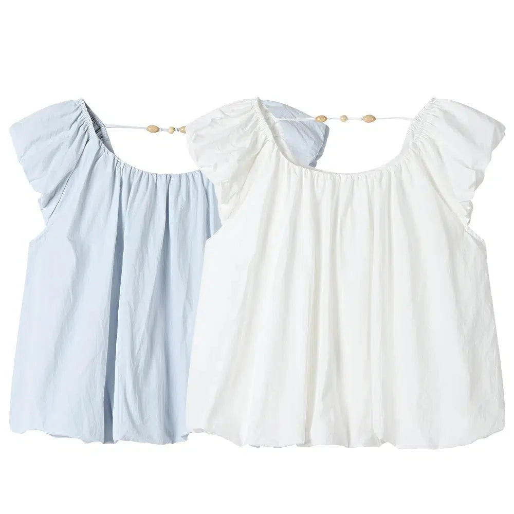 Romantic Tenderness Cap Sleeve Blouse Top