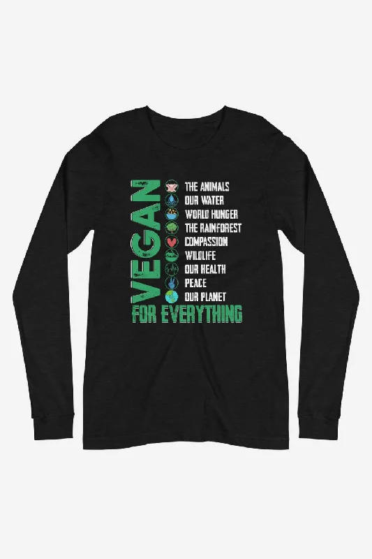 Luxurious Comfort Vegan For Everything - Unisex Long Sleeve Tee