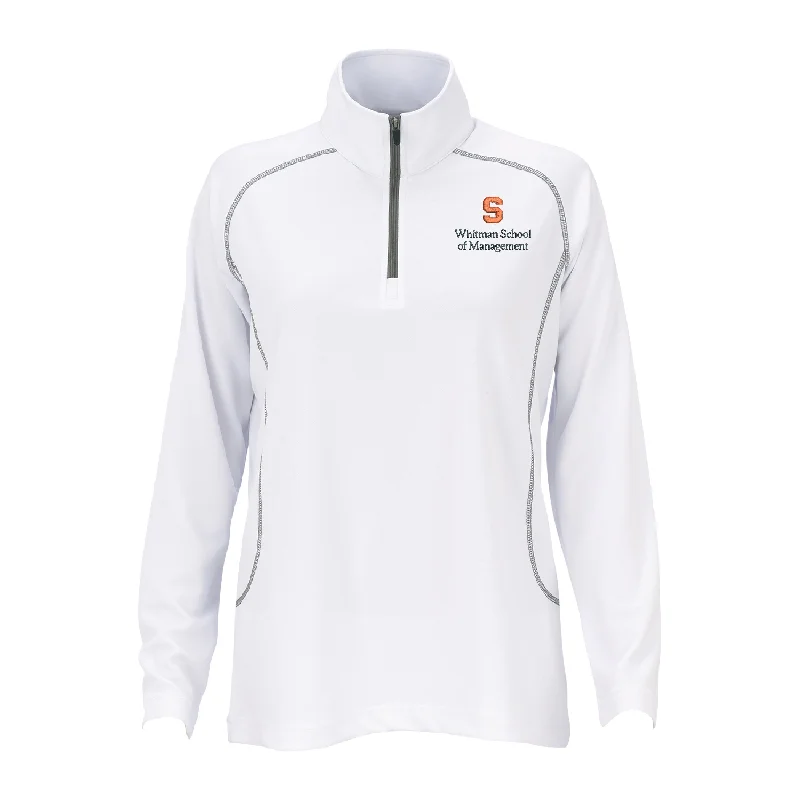 Affordable Chic Vansport Ladies Syracuse Whitman School of Management Twill Knit 1/4 Pullover