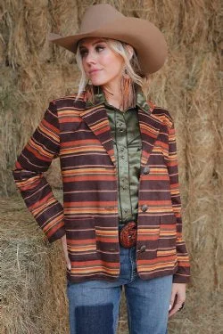 Unique Personality Women's Blazer- Brown