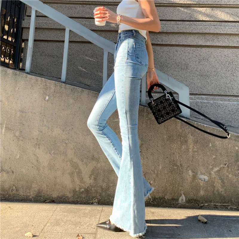 Romantic Dinner DressBetty - Casual High Waist Slim Flare Jeans High Street Vintage Stretchable Boot Cut Denim Pants Romantic Dinner DressBetty - Casual High Waist Slim Flare Jeans High Street Vintage Stretchable Boot Cut Denim Pants