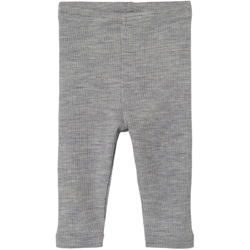 Fashion Layers Lil'Atelier Grey Melange Fable Uld Leggings