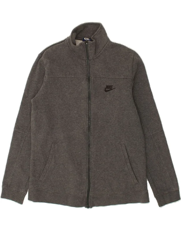 Trendy Styles NIKE Womens Tracksuit Top Jacket UK 14 Medium Grey Cotton