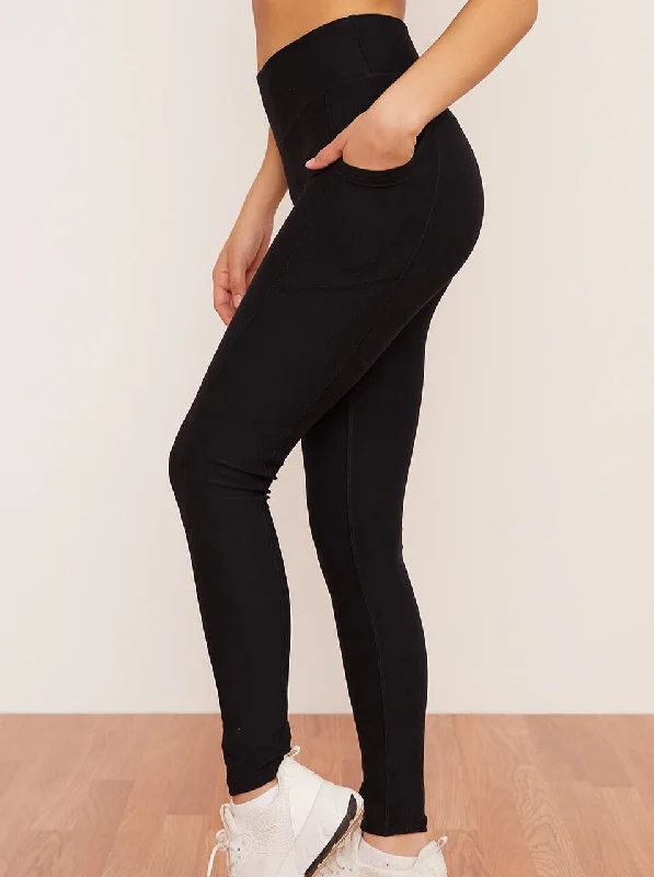 Simple Chic Pocket Legging - Onyx