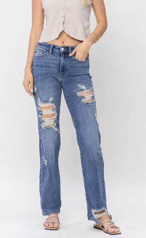 Fashion Layers Mid Rise Straight Leg Judy's - MRSLJ