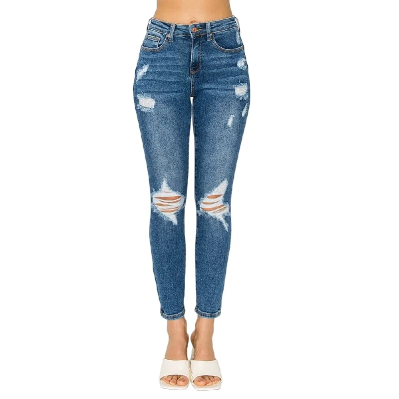Elegant Fashion Wax Jean Women's Butt I Love You Push Up High Rise Skinny Denim Jeans with Rips Elegant Fashion Wax Jean Women's Butt I Love You Push Up High Rise Skinny Denim Jeans with Rips