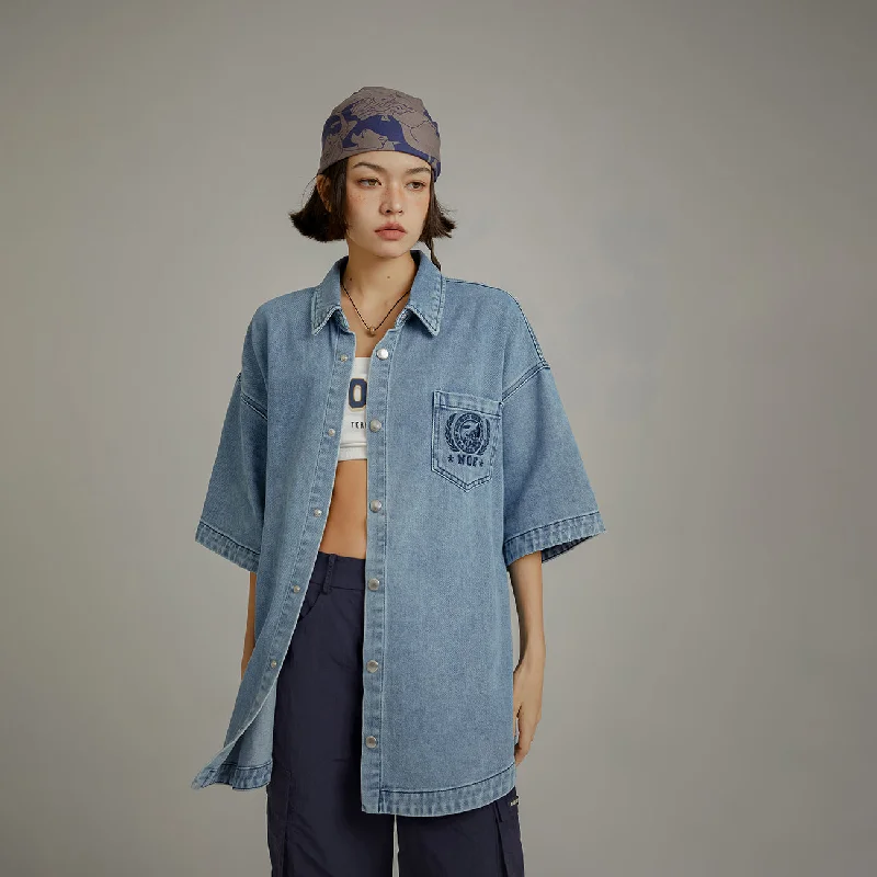 Chill Style Loose-Fitting Denim Shirt